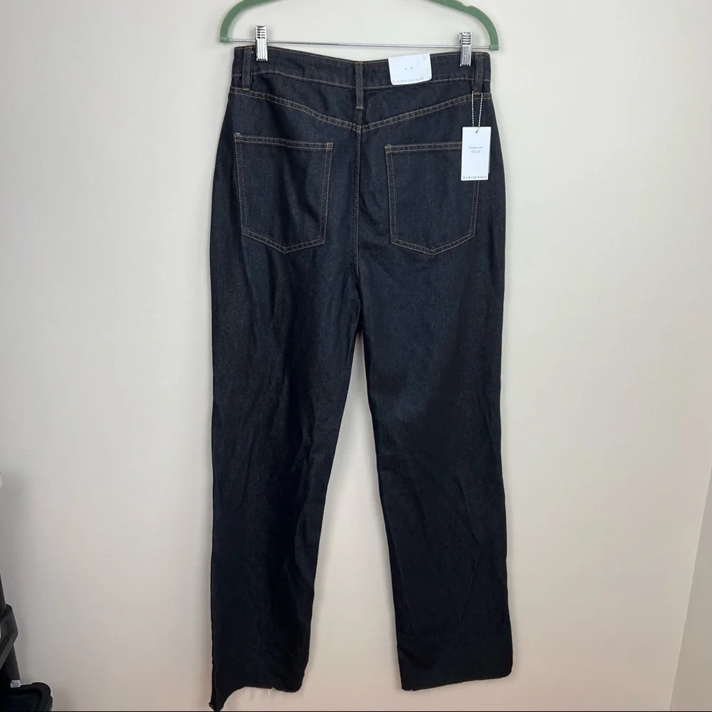 NWT WeWoreWhat High Rise Dad Jean‎ in Dani Blue & Black